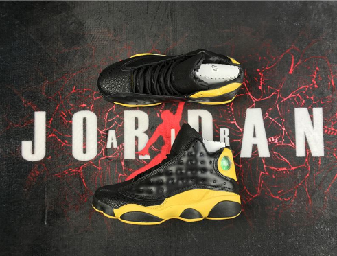 Air Jordan 13 Black Yellow Shoes